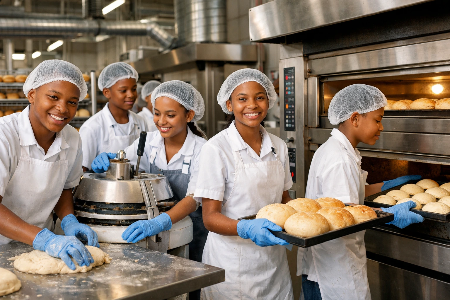 RCL Foods Baking Learnership 2026 participants in Durban bakery plant