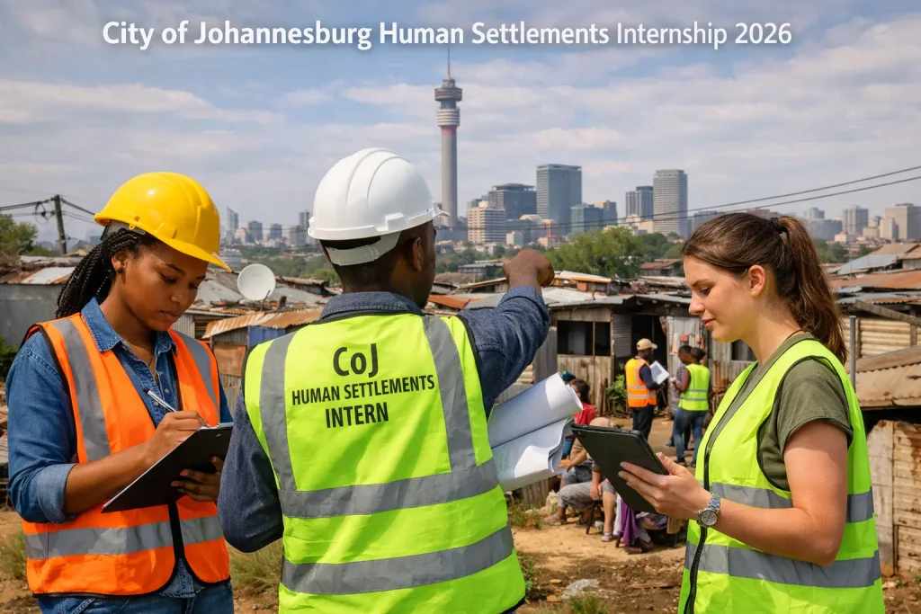 City of Johannesburg Human Settlements Internship 2026 – Policy, Planning & Research!