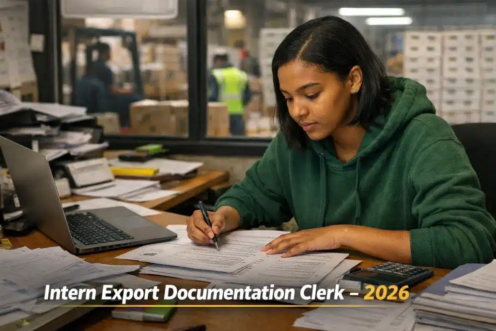 Intern Export Documentation Clerk – 2026