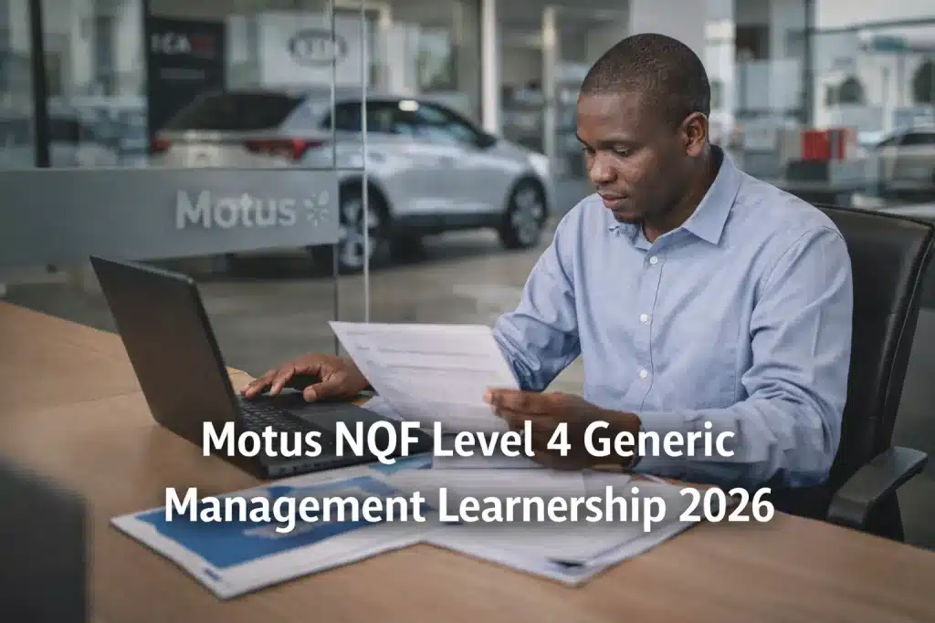 Motus NQF Level 4 Generic Management Learnership 2026