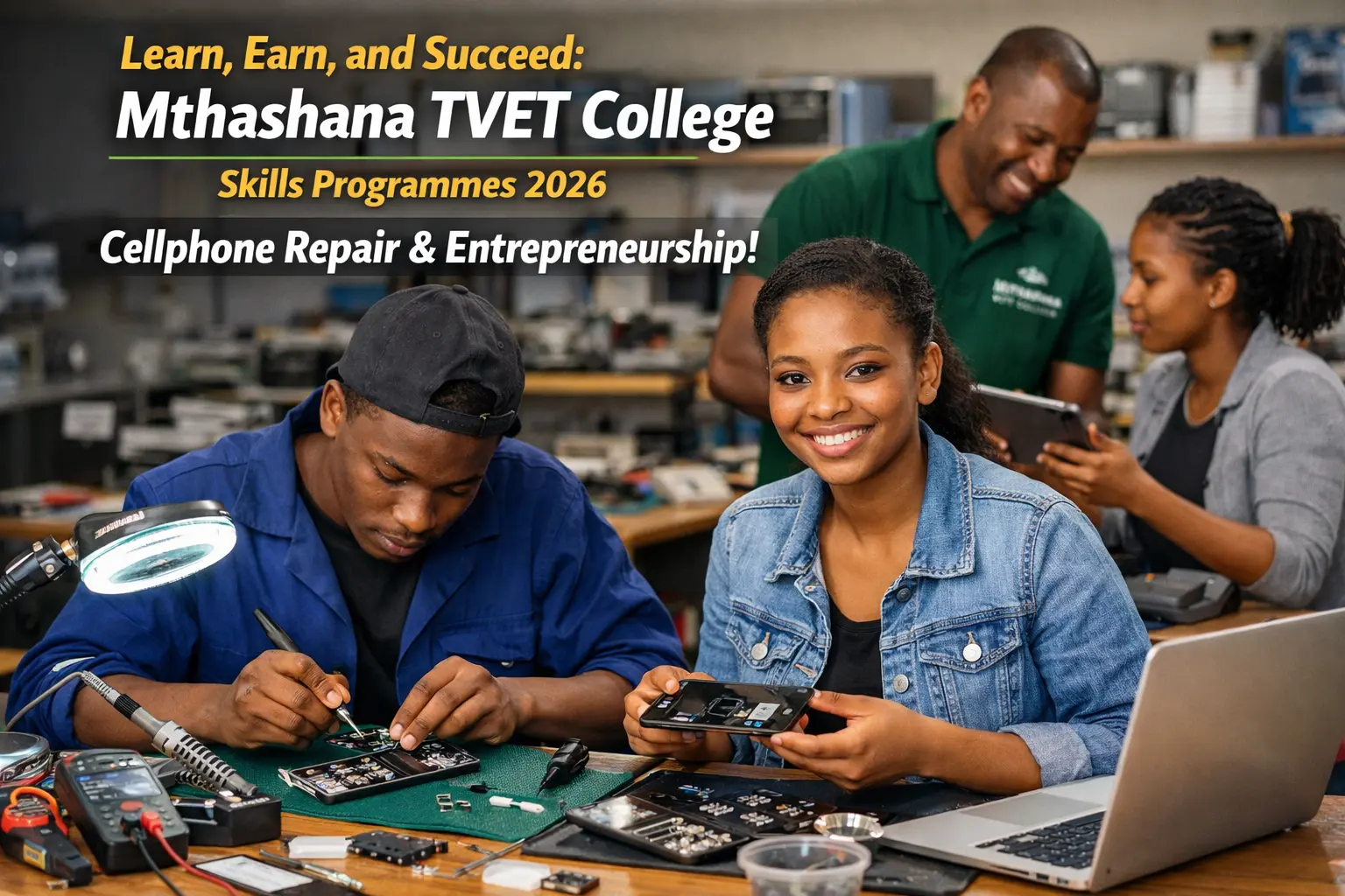 Learn, Earn, and Succeed: Mthashana TVET College Skills Programmes 2026 – Cellphone Repair & Entrepreneurship!