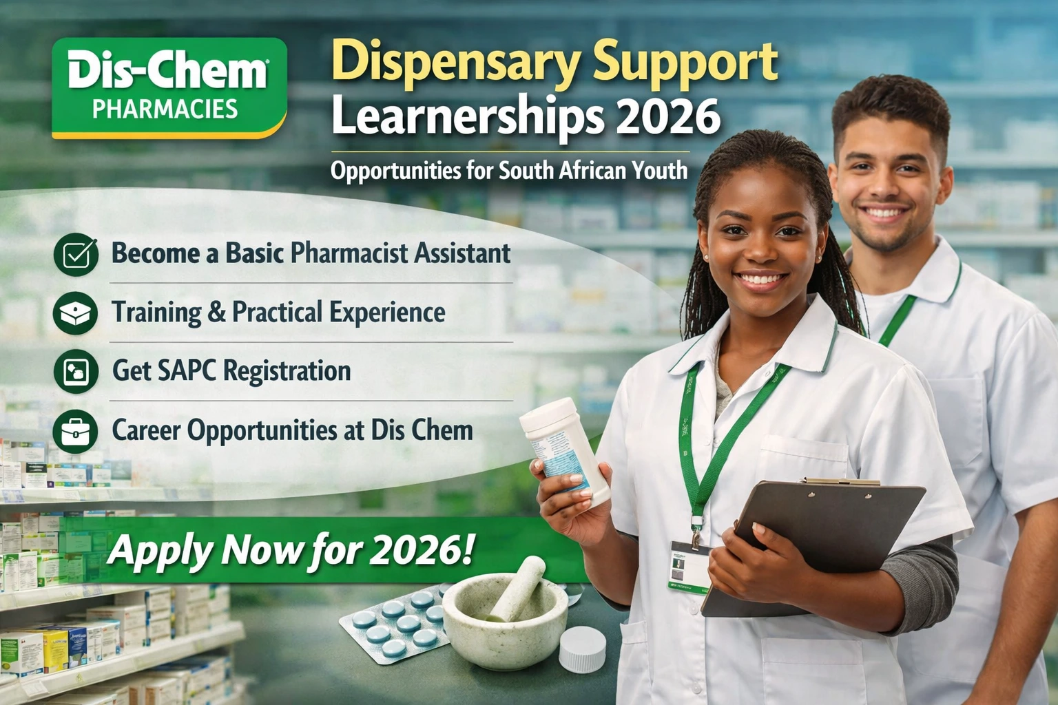 Dis Chem Dispensary Support Learnerships 2026