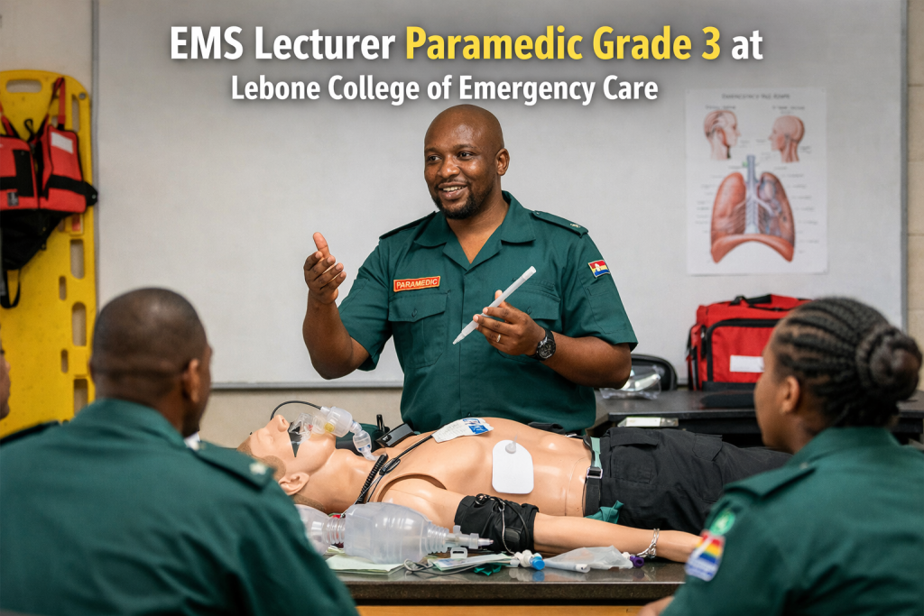 EMS Lecturer Paramedic Grade 3 at Lebone College of Emergency Care