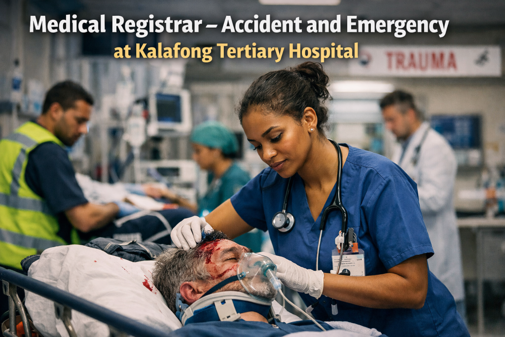 Medical Registrar – Accident and Emergency at Kalafong Tertiary Hospital