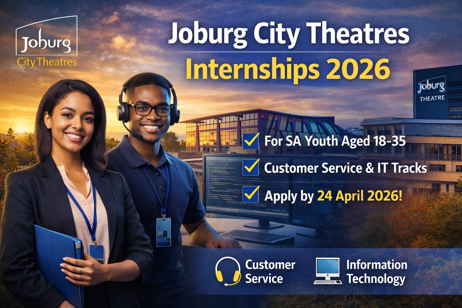 Joburg City Theatres Internships 2026
