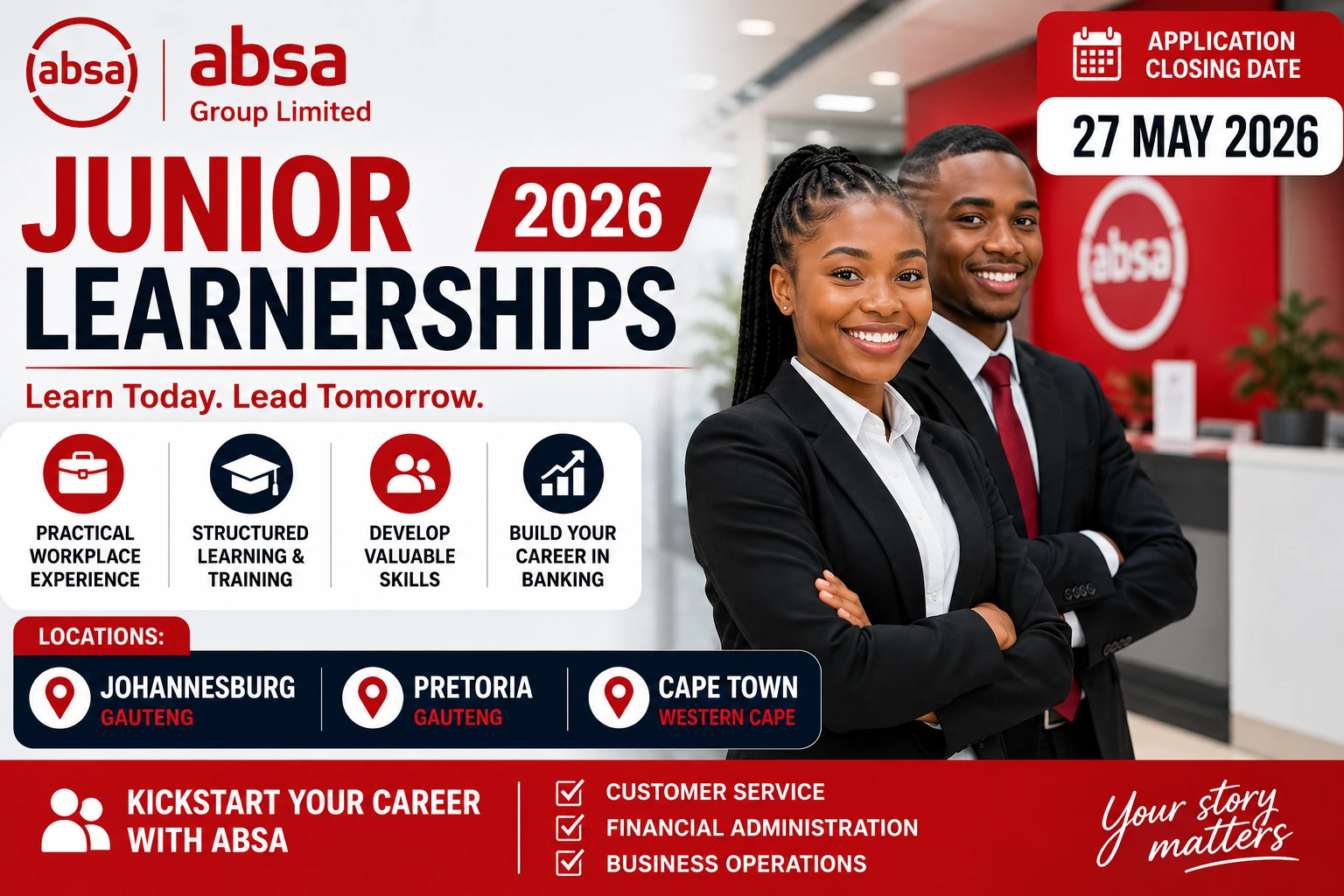 ABSA Junior Learnerships 2026