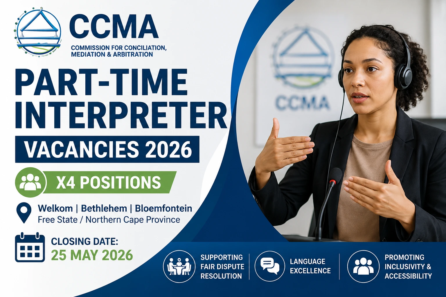 CCMA Part-Time Interpreter Vacancies 2026