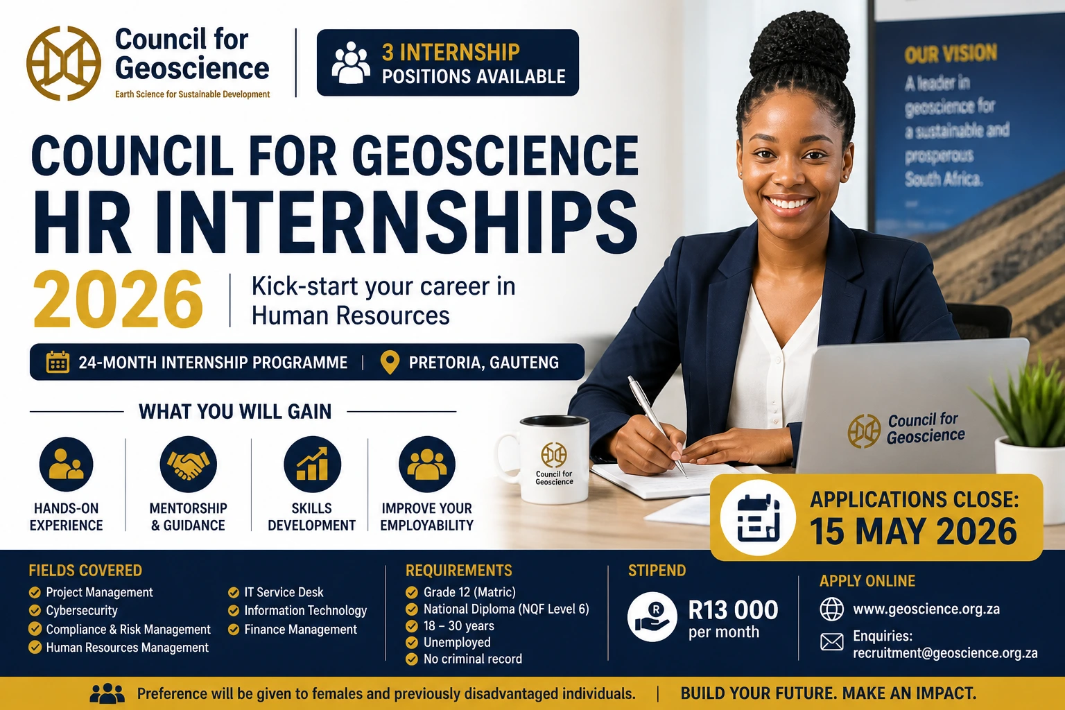 Council for Geoscience HR Internships 2026