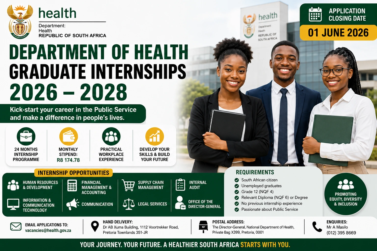 Department of Health Graduate Internships 2026