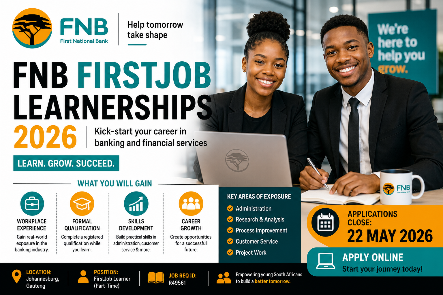 FNB FirstJob Learnerships 2026