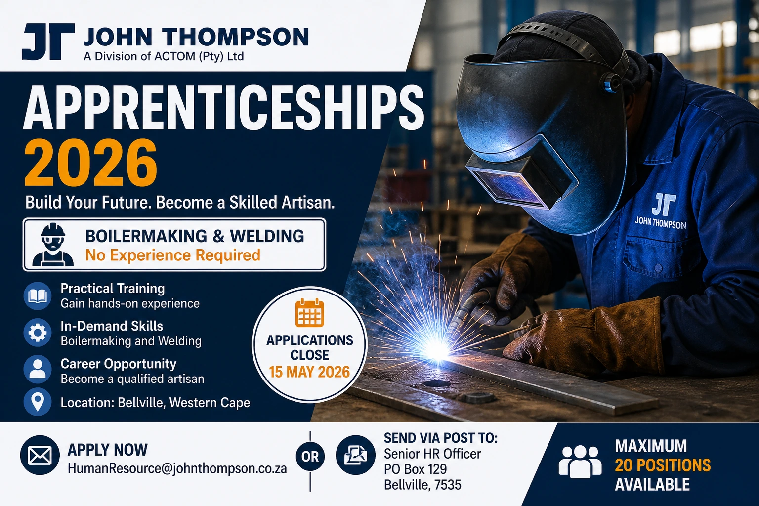 John Thompson Apprenticeships 2026