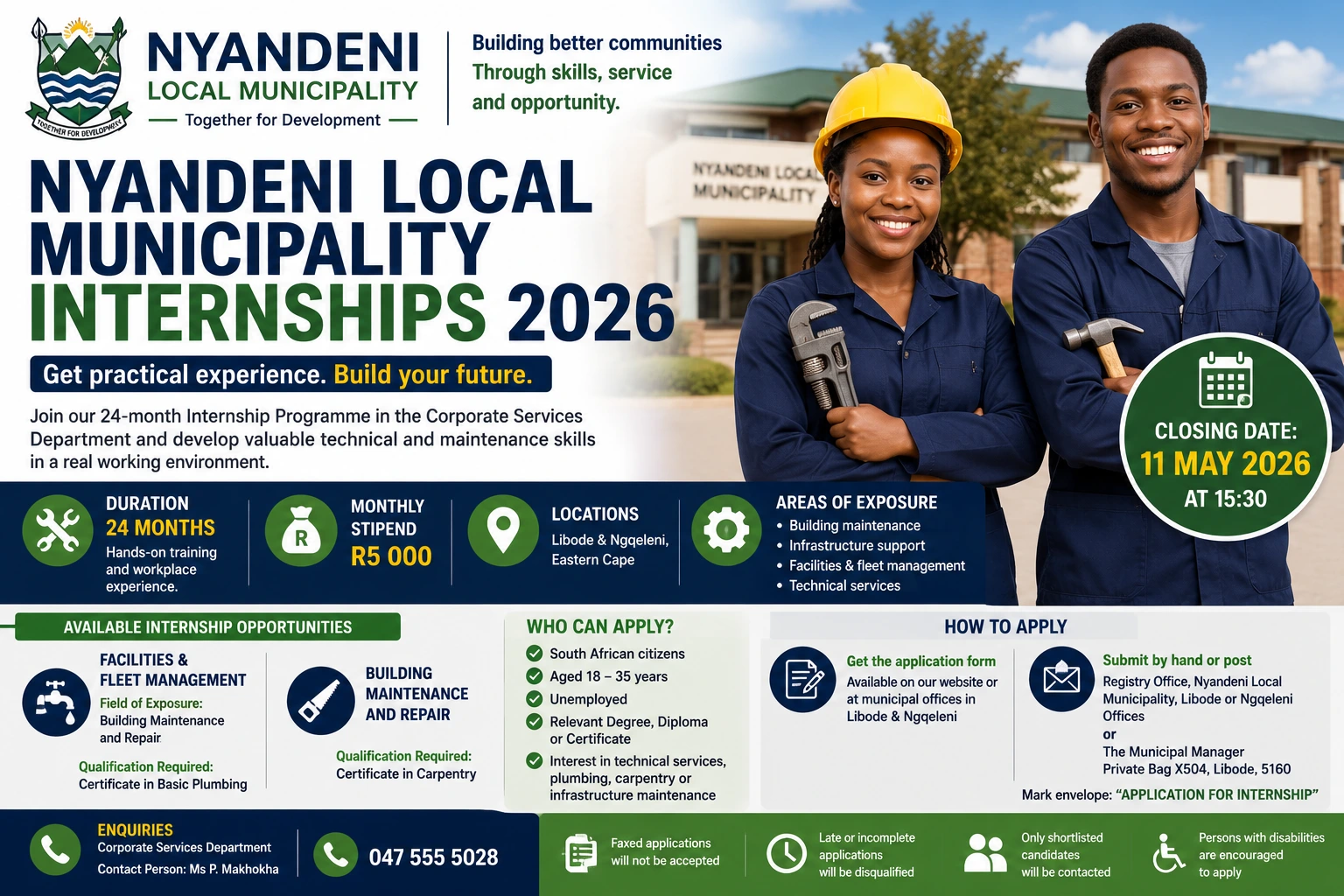 Nyandeni Local Municipality Internships 2026
