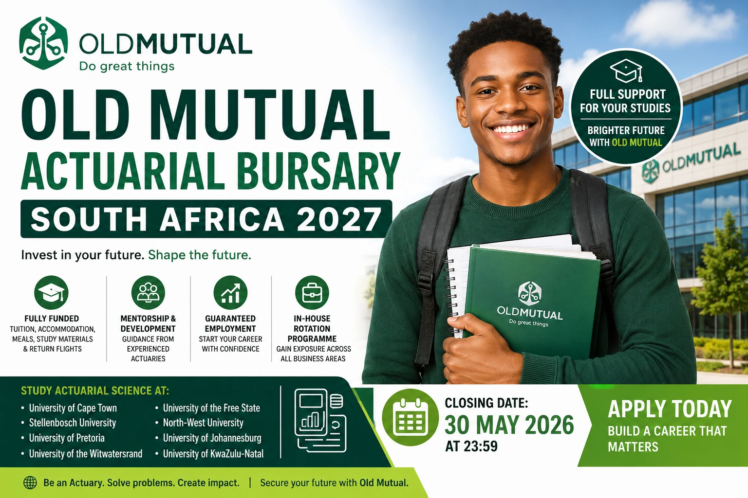 Old Mutual Actuarial Bursary South Africa 2027