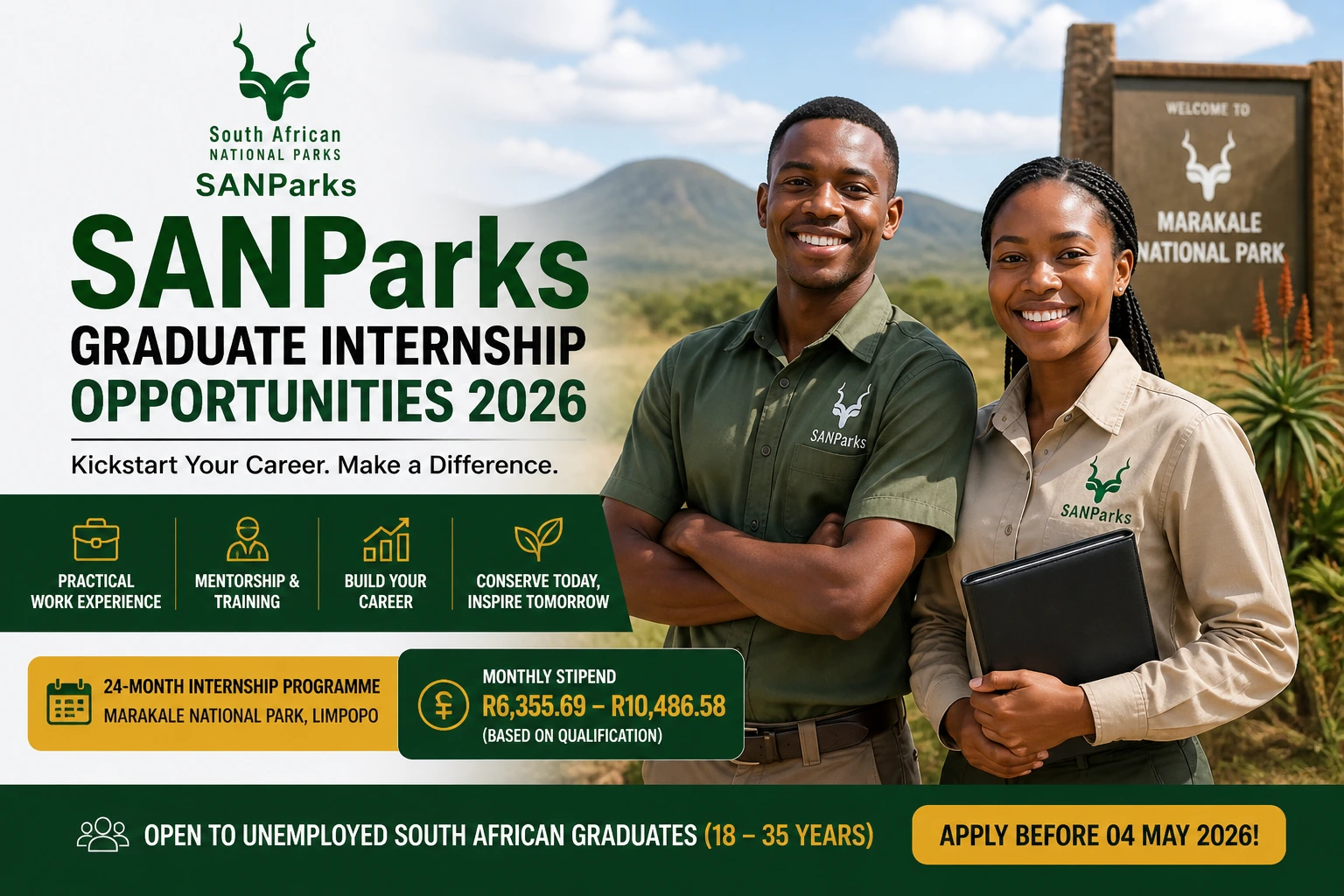 SANParks Graduate Internship Opportunities 2026