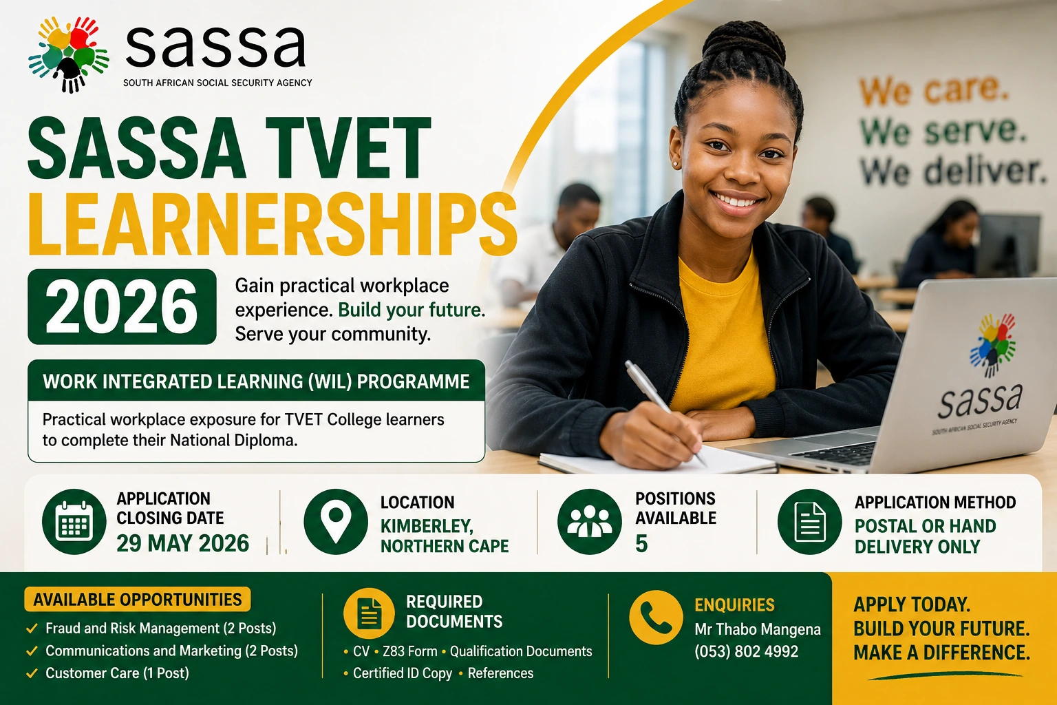 SASSA TVET Learnerships 2026