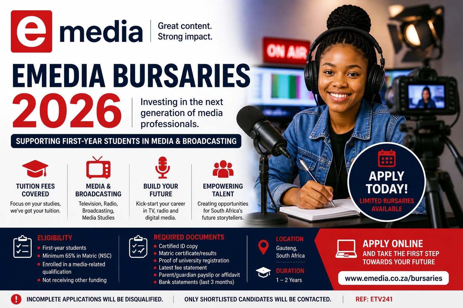 eMedia Bursaries 2026